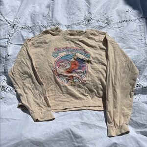Old Navy Cream Long Sleeve Kids Tee with Pegasus Design